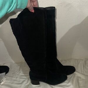 Vince Camuto Black suede and stretch Over the Knee Boots